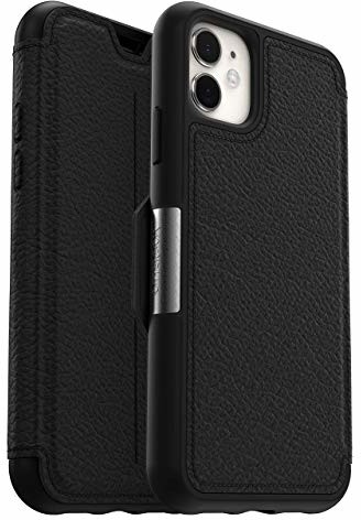 Otterbox Strada etui - eleganckie, odporne na upadki etui ochronne z prawdziwej skóry do iPhone 11, czarne 77-62830