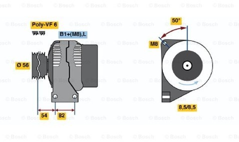 BOSCH Alternator 0 986 047 500