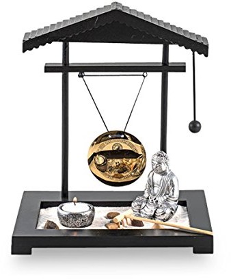 Pajoma 58287 ogródek Zen z figurą Buddy, tworzywo sztuczne, wysokość 30 cm 58287
