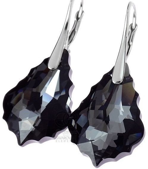 Swarovski 22MM KOLCZYKI SILVER NIGHT SREBRO