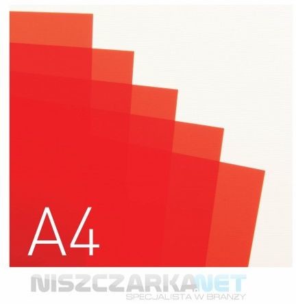 Opus Przezroczysta okładka miękka - O.CLEAR STANDARD - 297 x 210 mm (A4) - 100 arkuszy - przezroczysty czerwony
