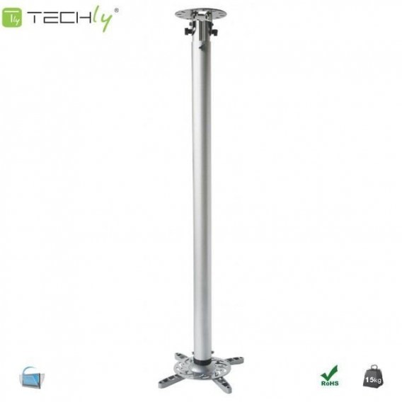 Techly Ramię do projektora Techly 110-190 cm. sufitowe, srebrne 301597