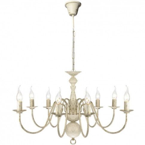 Biały antyczny żyrandol świecznik - E993 B9-F50