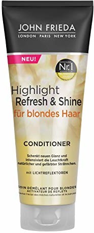 John Frieda Highlight Refresh & Shine odżywka do włosów blond  nadaje nowego połysku i intensywnie świeci pasemka, 250 ml