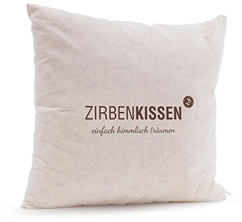 Zirbenfamilie Oryginalna poduszka wypełniona wiórami limby 40 x 40 cm naturfarbener materiał bawełniany  handbefuellt gwarantowana świeżości 1201