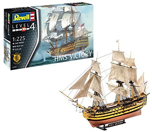 Revell zestaw do budowy modelu statek 1:225 - H.M.S. Victory w skali 1:225, poziom 4, wierna replika z wieloma szczegółami, żeglarz, 05408