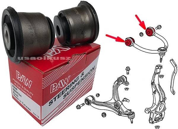 BAW Tuleje przedniego górnego wahacza SET Dodge Durango 2011-2015 BN524