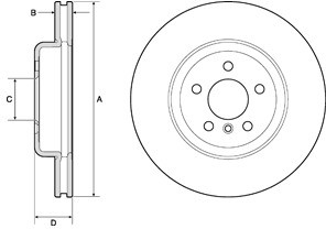 Delphi Tarcza hamulcowa BG9154C