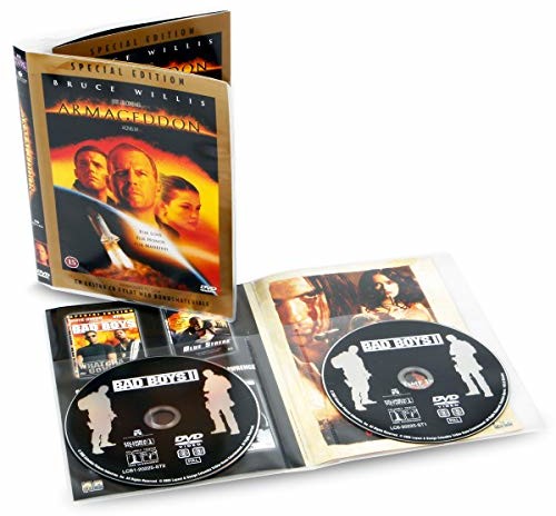 3L 3L Fr 10280 podwójne przezroczyste rękawy DVD do przechowywania 2 płyt i 1 rękaw - 50 sztuk 10280