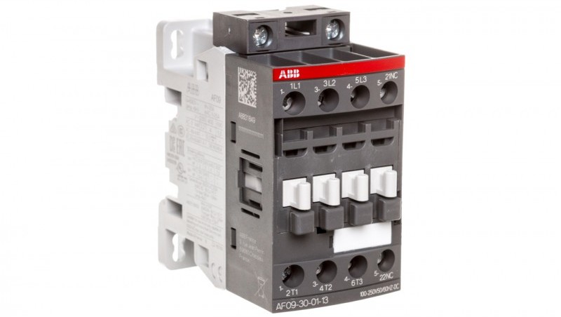 ABB Stycznik mocy 9A 3P 4kW 100-250V ACDC 0Z 1R AF09-30-01-13 1SBL137001R1301 1SBL137001R1301