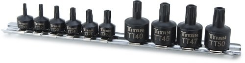 Titan tit16143 Tamper Resistant Stubby gwiazdy Bit Socket Set  10 ST-CK 16143