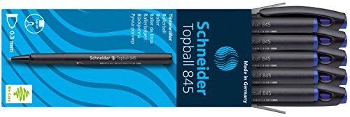 Schneider Ink Roller topball 845, ze stabilnym ostrzem ze stali nierdzewnej, 0,3 MM, czerwony 184503