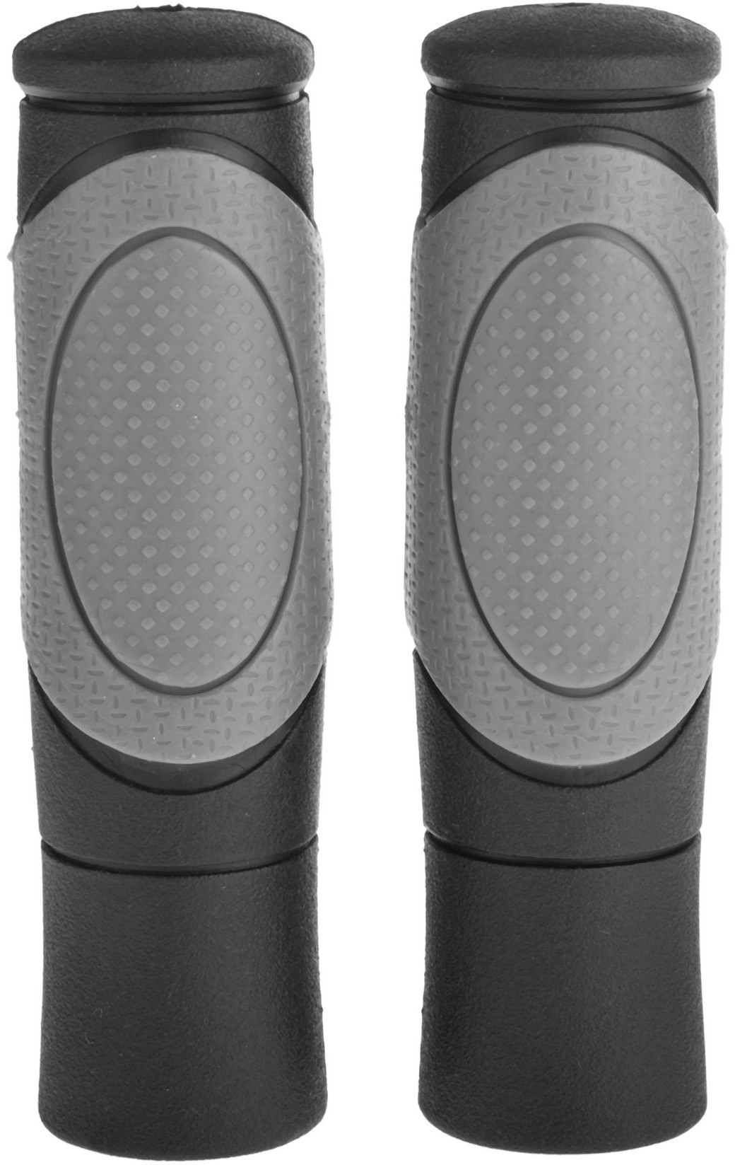 Inna marka Chwyty gumowe 125mm profilowane czar/szare + korki