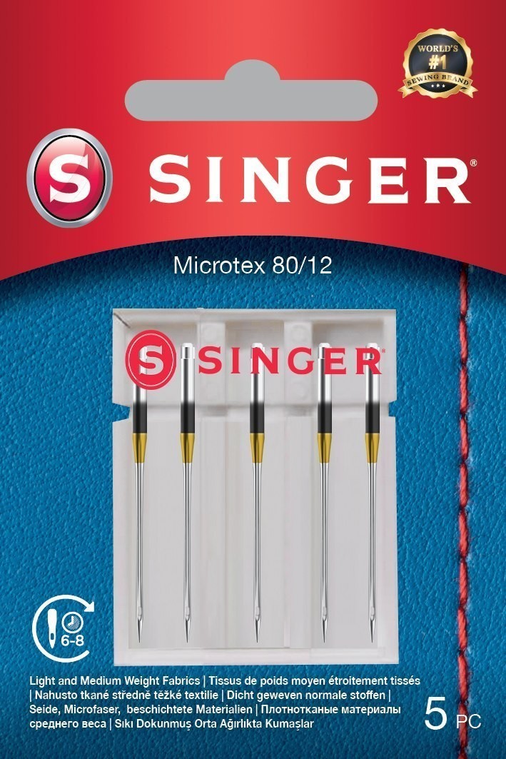 Singer Microtex Needle 80/12 5PK 250053203
