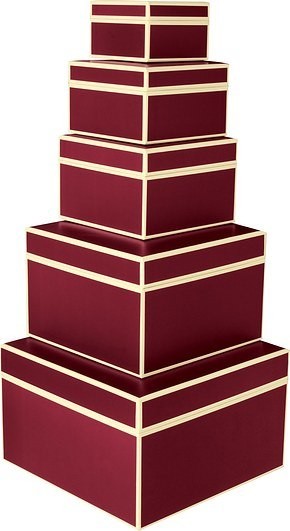 Semikolon Pudełka prezentowe Die Kante 5 szt. burgund 352068