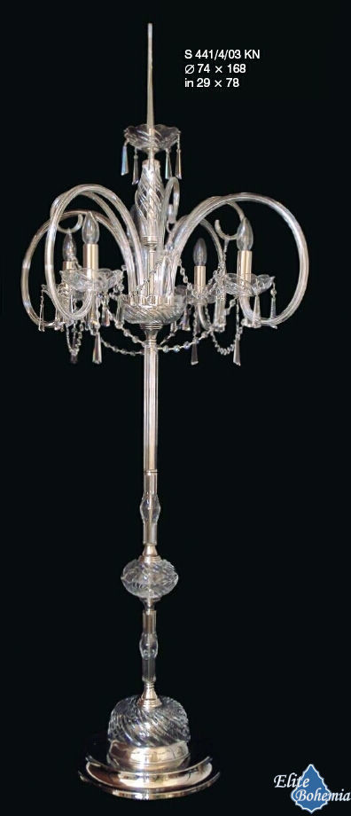 Elite bohemia Lampa podłogowa kryształowa na 4 żarówek - Elite Bohemia S 441/4/03 KN