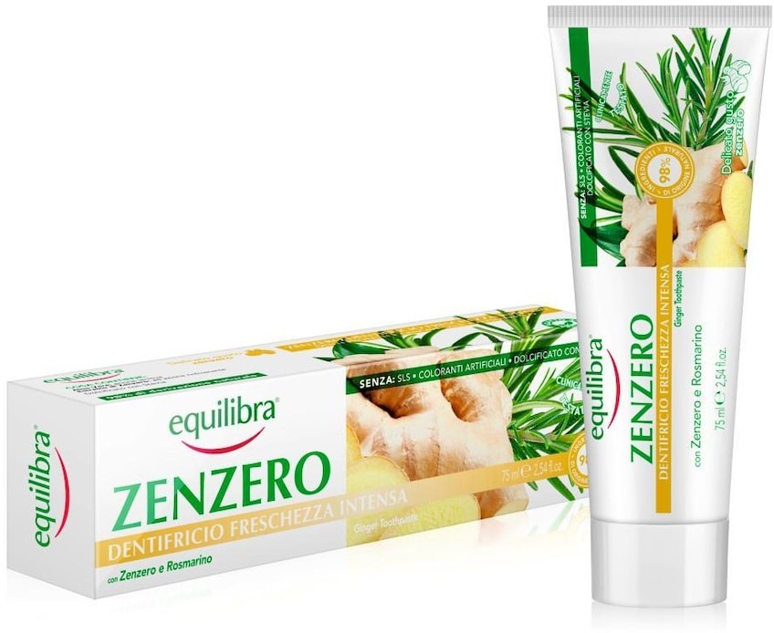 Equilibra Equilibra Pielęgnacja twarzy Imbirowa pasta do zębów intensywnie odświeżająca 75 ml