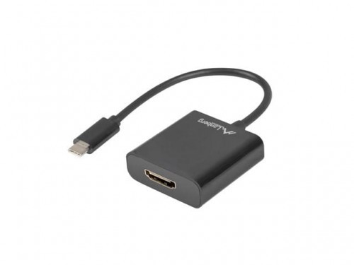 Lanberg Adapter USB CM HDMI F 15cm czarny (AD-UC-HD-01)