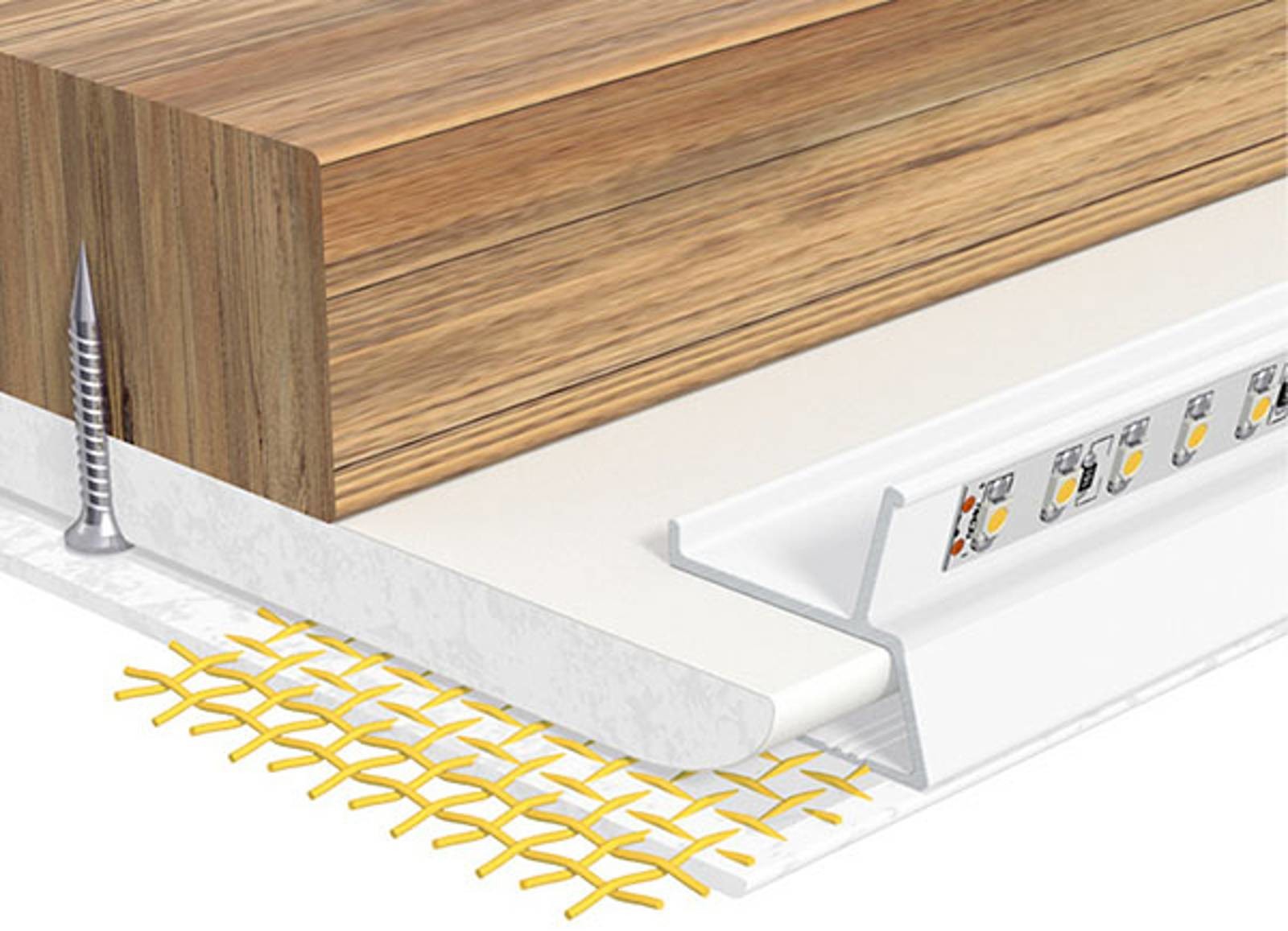 LEDart EVN EVN APTBU aluminium ścienny 200cm biały