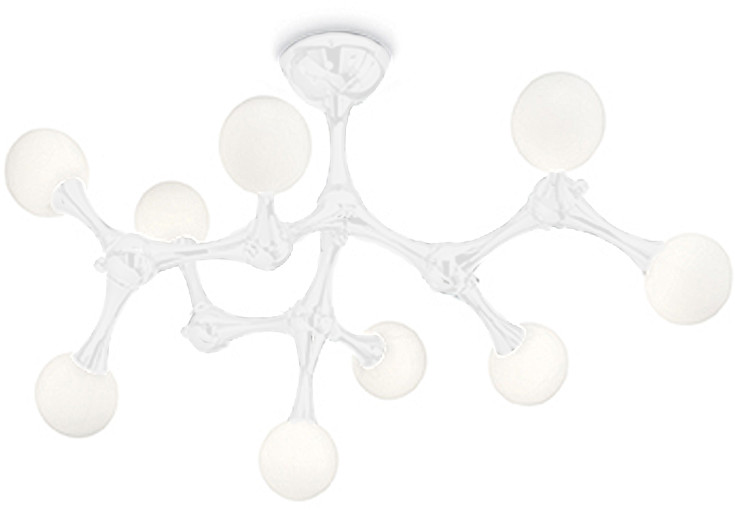 IDEAL LUX Lampa Sufitowa Nodino Pl9 Bianco 149622 Średnica 83,0 Wys. 47,5