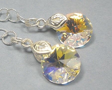 Swarovski DŁUGIE KOLCZYKI AURORA SREBRO