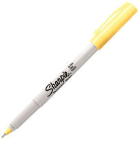 Sharpie Sanford Brands UFine Marker permanent Ban.Clip Yellow W/L 1785400