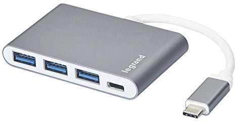 Legrand 050694 adapter USB-C Hub/Multi z przyłączem ładowania Srebrny 050694