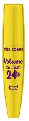 Miss Sporty Volume To Last, tusz do rzęs 100 Lasting Black, 12 ml