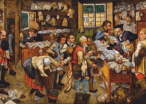 Unbekannt Puzzle 1000 części - Brueghel Pieter młodszych: Płatność dziesiątka, 1617-1622 BR06