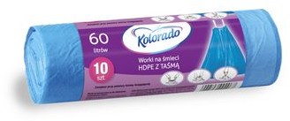 Kolorado Worki na Śmieci HDPE 60L z taśmą 10szt 60 L