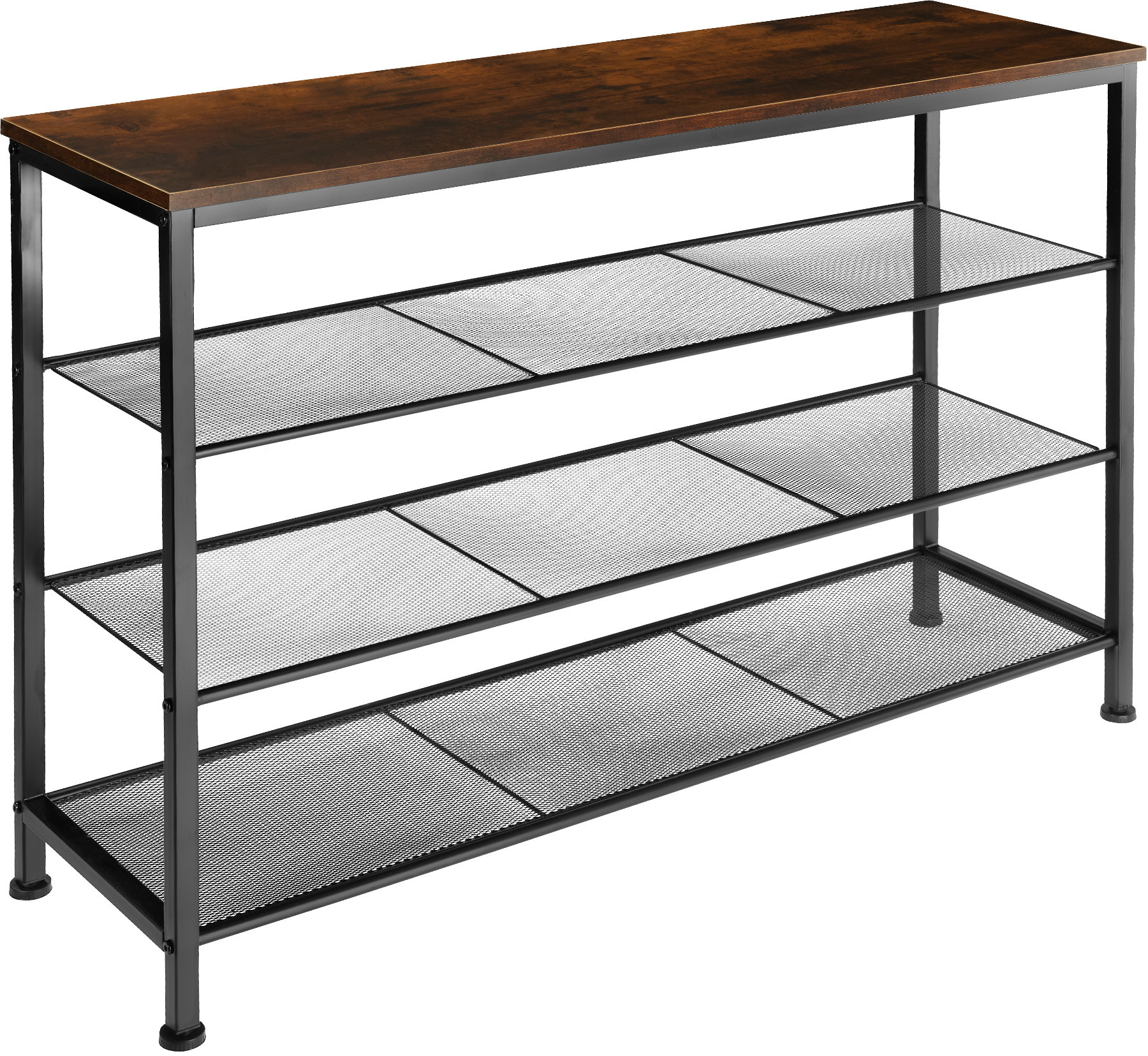 tectake Regał na buty Portsmouth - industrialny ciemny 404287