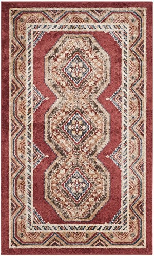 Safavieh adalyn perskiego dywanu, polipropylen, czerwony/rdzy, 121 x 182 x 0.635 cm BIJ647R-4