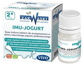 Vivo ZAKWASKI Jogurt domowy IMU żywe kultury bakterii opakowanie 2 x 0,5g ZAKWASKI