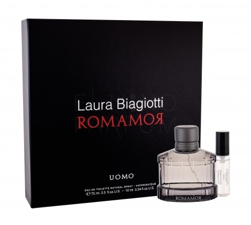 Laura Biagiotti Laura Biagiotti Romamor Uomo zestaw 75 ml Edt 75 ml + Edt 10 ml dla mężczyzn
