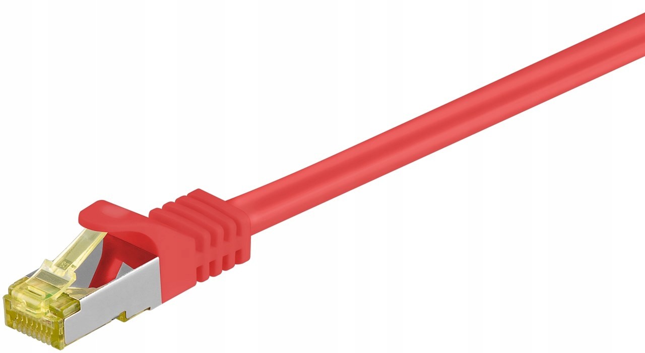 Kabel Lan Patchcord Cat 7 S/ftp czerwony 15m