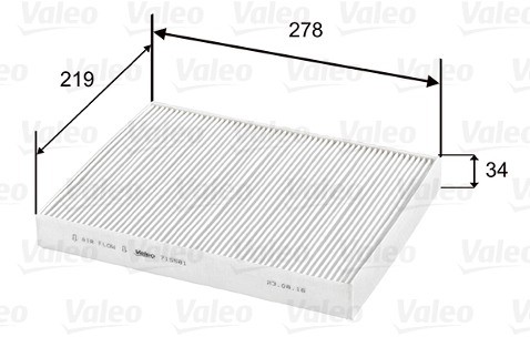 VALEO Filtr, przewietrzanie przestrzeni pasażerskiej 715581