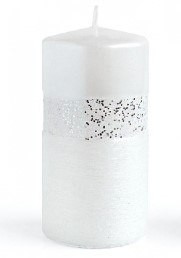 Lumarko Lumarko Świeca Walec Średni 7xh14cm Biała! BC6807 Mondex