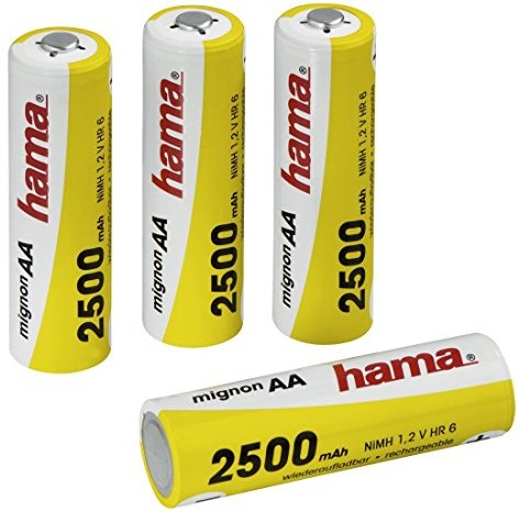 Hama Akumulatory AA 4-pak (2500 mAh, baterie alkaliczne, 4 x NiMH, 1,2 V) 4007249870568