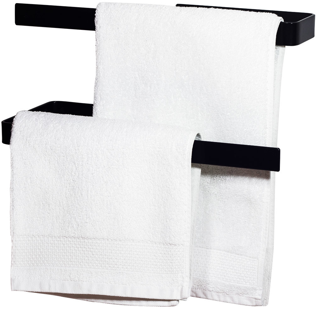 Uchwyt, wieszak na ręczniki industrialny AKALI PRO DUPLO LOFT czarny+ OC 40cm
