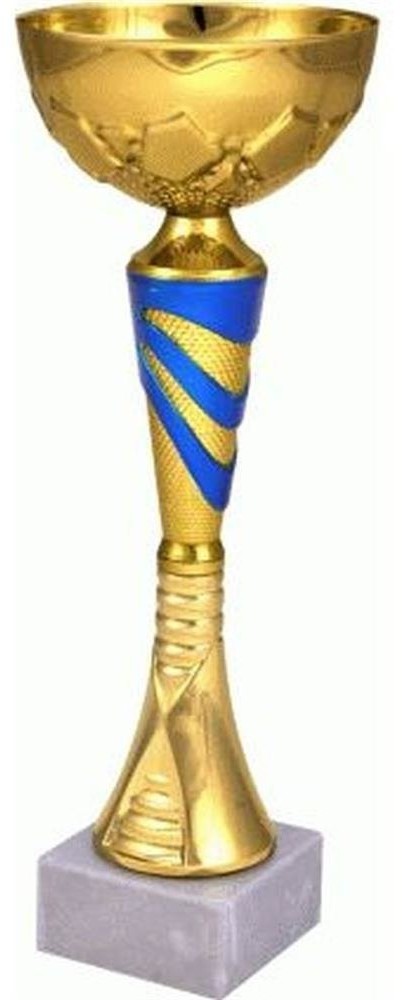 UPOMINKARNIA Puchar Metalowy Złoto-Niebieski 9047B victoriasport-9047B-0