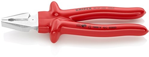 Knipex 02 07 225 kombi szczypce chromowane siły obciągnięta izolacją, sprawdzona zgodnie z VDE 225 MM 02 07 225