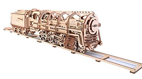 UGEARS 70012 - Locomotive z Tender, zestaw drewniany 3D bez kleju