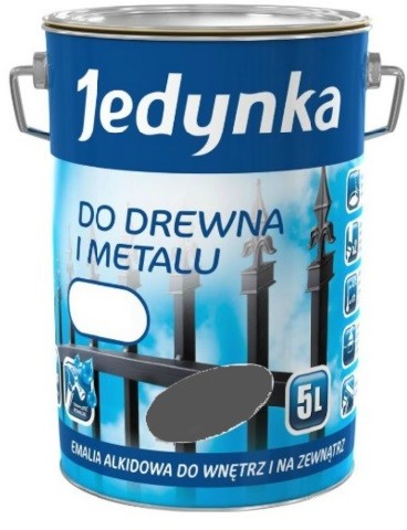 Jedynka DO DREWNA I METALU, połysk, szara jasna 5 l.