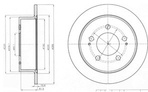 Delphi Tarcza hamulcowa BG4220