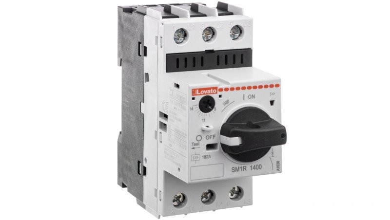 Lovato Wyłącznik silnikowy SM1R1400 z pokrętłem 9-14A 100kA 400V SM1R1400 SM1R1400