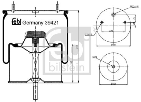 FEBI Mieszek, klimatyzacja FEBI 39421