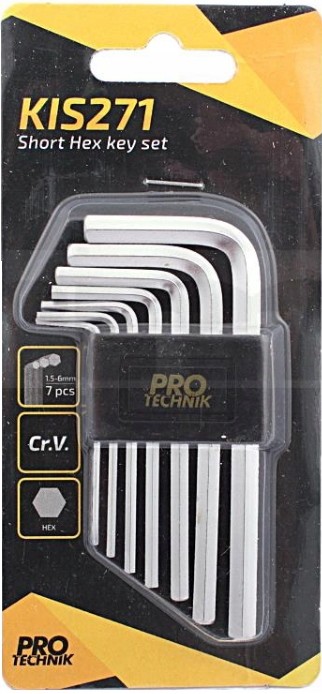 Klucze imbusowe krótkie kulka CrV 9cz 1.5-10mm