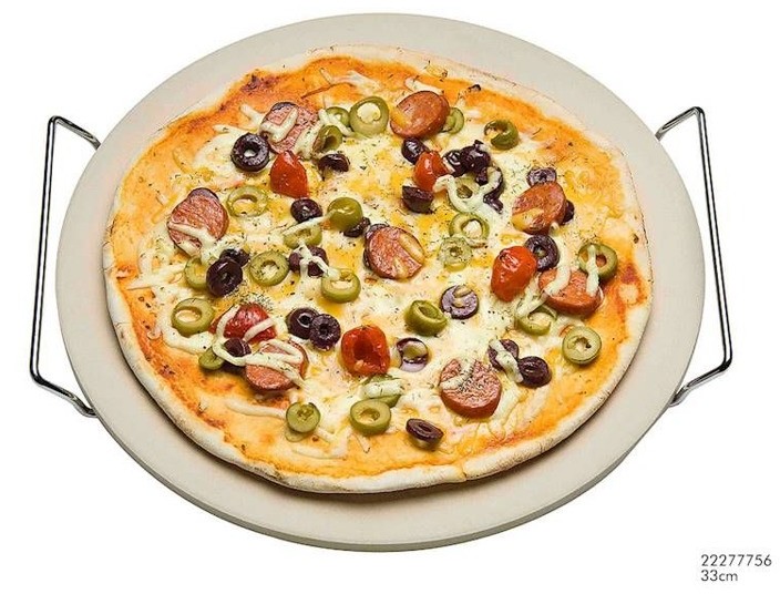 Kamień do Pieczenia Pizzy Chleba 33 cm + stojak 000064