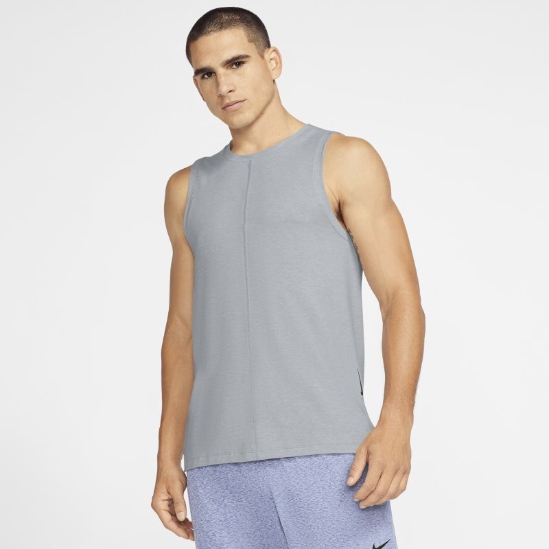 Nike Męska koszulka bez rękawów Yoga - Szary BV4036-080
