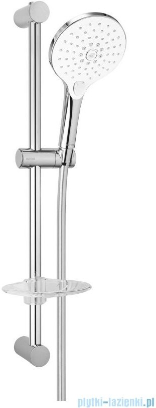 Oltens Saxan EasyClick Alling 60 zestaw prysznicowy z mydelniczką chrom/biały 36003110